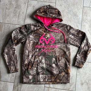Realtree Xtra Camouflage Hoodie with Pink Highlights